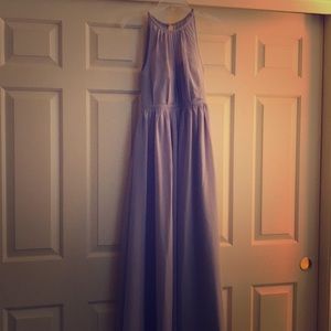 LULUs lilac halter prom dress